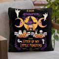Personalized Grandma & Pet Witch Pillow Cover  - Halloween Gift For Grandma/Pet Lovers - Up to 4 Pets - I Am Witch Of My Little Monsters