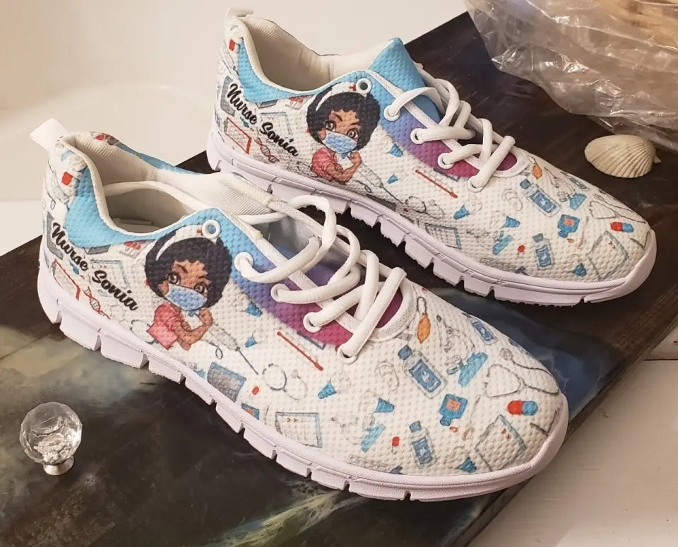 Personalized Memorial Sneakers - Memorial Gift Idea - Never Walk Alone