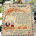 Personalized To My Daughter Fleece Throw Blanket & Quilt - Gift Idea For Daughter From Mom - I Hope You Believe In Yourself