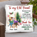 Personalized Old Friends Pillow Cover - Christmas Gift Idea For Friends/Besties - Smile A Lot More