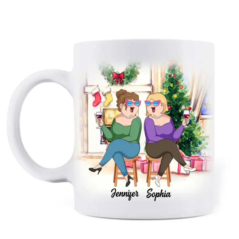 Personalized Old Friends Coffee Mug - Christmas Gift Idea For Friends/Besties - Let's Be Friends 'Til We Are Old And Bonkers