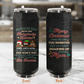 Personalized Christmas Mom Soda Can Tumbler - Up to 3 Kids - Gift Idea For Christmas/Mom - Merry Christmas From The Kids You Inherited