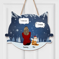 Personalized Cat Memorial Christmas Wooden Sign - Up to 4 Cats - Memorial Gift Idea For Cat Owner - I Miss You