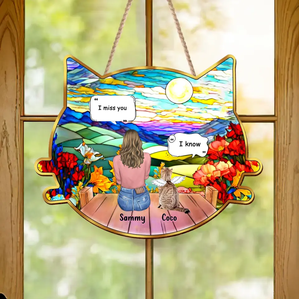 Personalized Memorial Cat Wooden Sign - Up to 3 Cats - Gift Idea For Cat Owner - I Miss You