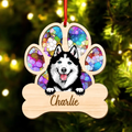 Personalized Dog Suncatcher Ornament - Christmas/Memorial Gift Idea for Dog Owners