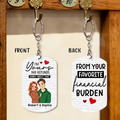 Personalized Couple Aluminum Keychain - 
 Funny Gift Idea For Couple - I'm Yours No Refunds Sorry About That