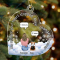 Personalized Memorial Pet Acrylic Ornament - Adult/Couple/Family With Up to 4 Pets - Gift Idea For Dog/Cat Lover - The Moment Your Heart Stopped