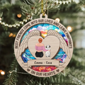 Personalized Memorial Pet Acrylic/Wooden Ornament - Up to 2 Dogs/Cats - Memorial Gift Idea for Christmas - Best Friends Come Into Our Lives And Leave Pawprints On Our Hearts