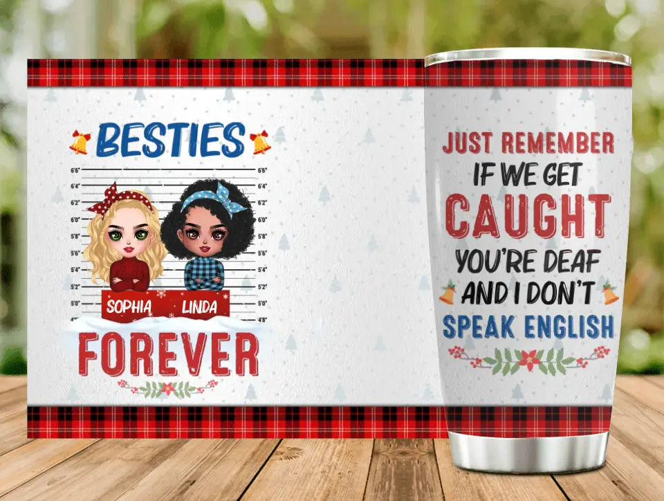 Personalized Besties Tumbler - Christmas Gift Idea For Friends - Besties Forever