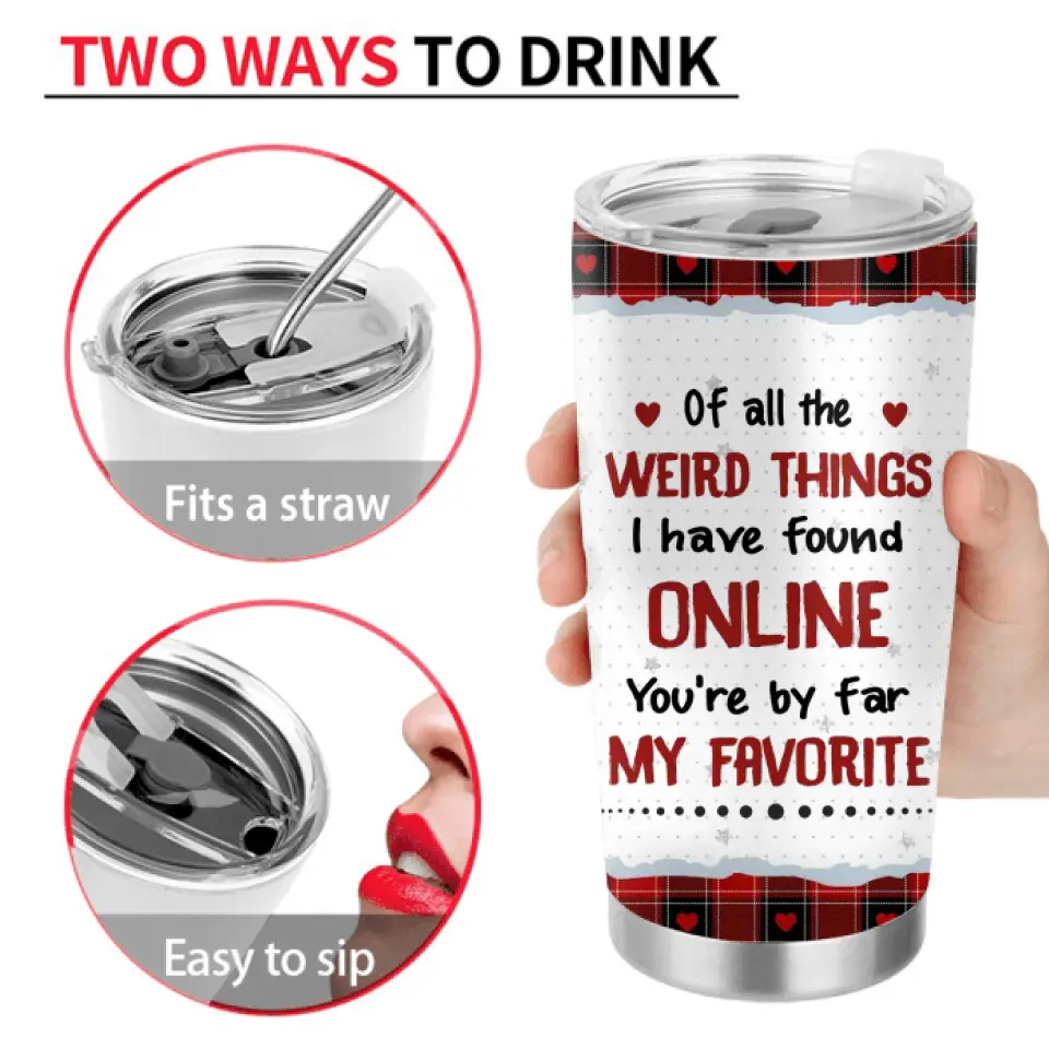 Personalized Couple Tumbler - Christmas Gift Idea For Couple - You're By Far My Favorite