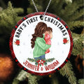 Personalized Baby's First Christmas Acrylic/Wooden Ornament - Christmas Gift Idea For Baby/Kid/Mom