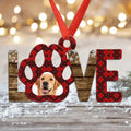Custom Personalized Love Wooden Ornament - Gift Idea For Christmas/ Dog Lover - Upload Photo