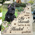 Personalized Pet Memorial Quilt & Fleece Throw Blanket - Upload Photo - You Were My Favorite Hello & My Hardest Goodbye