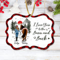Personalized Horse Girl Wooden Ornament - Up to 6 Horses - Christmas Gift Idea for Horse Lovers - I Love You To The Barn And Back
