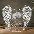 Personalized Memorial Pet Photo Acrylic Plaque - Christmas/Memorial Gift Idea for Pet Owners - God Has You In His Arms I Have You In My Heart