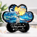 Personalized Memorial Pet Acrylic Plaque - Christmas Gift Idea for Pet Owners - You Left Paw Prints On My Heart