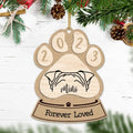 Personalized Memorial Dog Wooden Ornament - Memorial Gift Idea For Dog Lover - Forever Loved