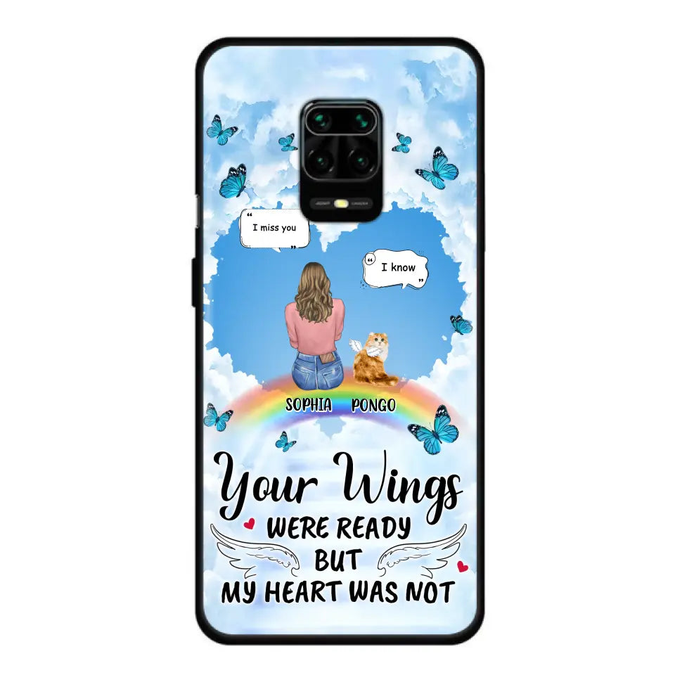Personalized Memorial Pet Phone Case - Gift Idea For Dog/Cat/Rabbits Owners - Up to 3 Pets - Your Wings Were Ready But My Heart Was Not - Case For Oppo/Xiaomi/Huawei