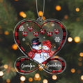 Personalized Acrylic Ornament - Gift Idea For Christmas/Grandma/Grandpa/Kid with up to 10 Kids - Blessed To Be Called Grandpa Grandma