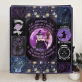 Personalized Witch Quilt/Fleece Throw Blanket - Halloween Gift Idea For Witch Lovers - The Soul of A Witch The Fire Of A Lioness