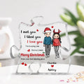 Personalized Last Missing Piece Couple Acrylic Plaque - Christmas Gift Idea For Couple/Him/Her - I Met You I Liked You I Love You
