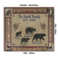 Personalized Camping Family Rug - Up to 9 Bears - Gift Idea for Camping Lovers - The Smith Family EST.2016