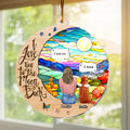 Personalized Memorial Pet Suncatcher Ornament - Up to 3 Pets - Gift Idea For Dog/Cat/Rabbit Owners - I Love You To The Moon And Back