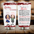 Personalized Besties Tumbler - Christmas Gift Idea for Sisters/Friends/Besties - Thank You For Standing By My Side