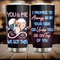 Personalized Couple Photo Tumbler - Christmas Gift Idea For Couple/Him/Her - You & Me We Got This