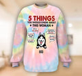Personalized Dog Mom AOP Sweater - Up to 5 Dogs - Christmas Gift for Dog Lovers - 5 Things You Should Know About This Woman