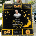 Personalized Memorial Photo Fleece Throw Blanket/Quilt - Memorial Gift for Family - Those We Love Don't Go Away They Walk Beside Us Everyday