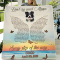 Personalized Memorial Photo Quilt/Fleece Throw Blanket - Memorial Gift Idea for Dog/Cat Owners - Don't Cry Sweet Mama