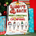 Personalized Sperm Santa Sack - Gift Idea For Christmas/Family - Daddy's Sack Merry Christmas To My Swimming Champions