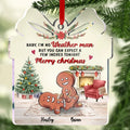 Personalized Couple Acrylic Ornament - Gift Idea For Christmas/ Couple/ Her/ Him - Baby I'm No Weather Man But You Can Expect A Few Inches Tonight