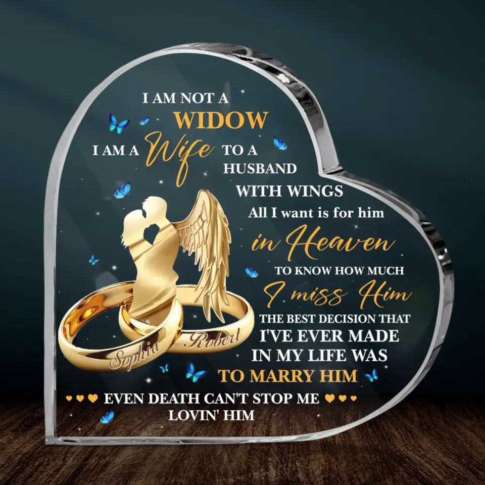 Personalized Memorial  Couple Acrylic Plaque - Memorial Gift Idea - I Miss Him