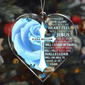 Personalized Memorial Acrylic Ornament - Memorial Gift Idea - Surrounded By Your Glory What Will My Heart Feel?