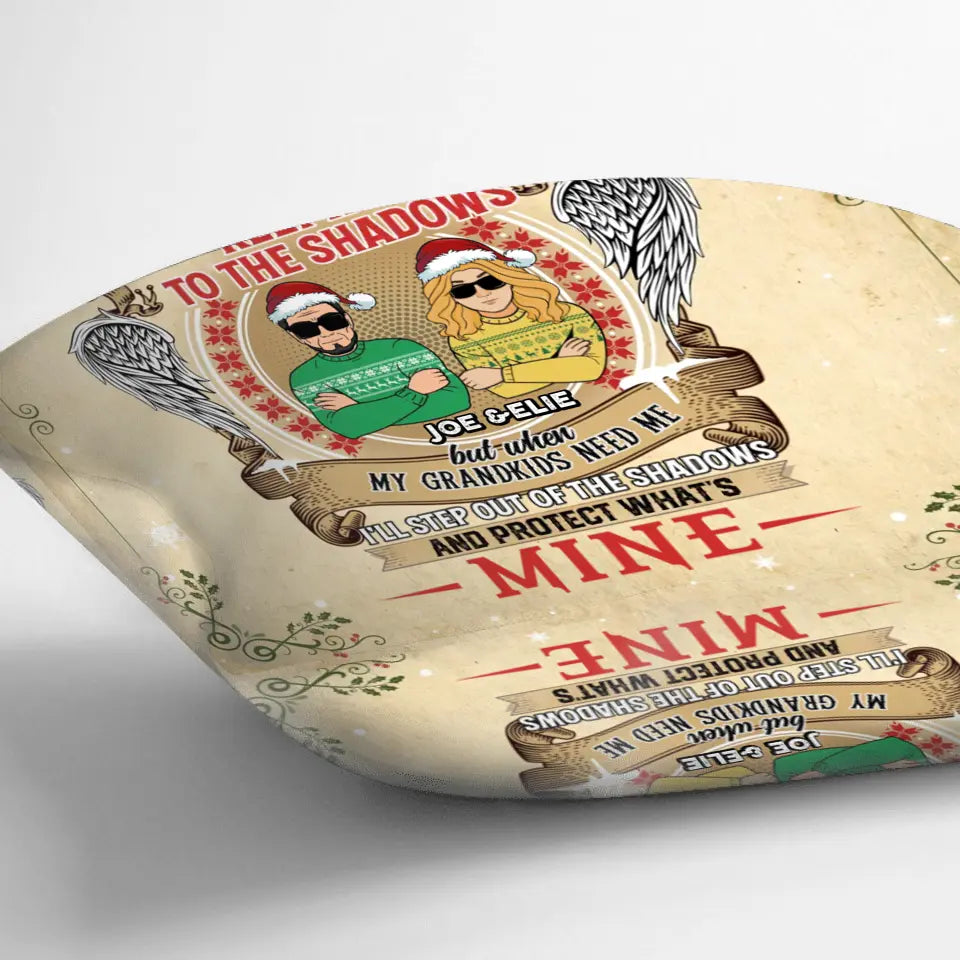 Personalized Grandpa Pillow Cover - Christmas Gift Idea For Grandpa From Grandkids - Grandpa I Am There Waiting