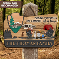 Personalized Camping Wooden Sign - Gift Idea For Camping Lovers/Couple/Family - Making Memories One Campsite At A Time
