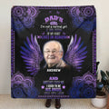 Personalized Memorial Fleece Throw Blanket & Quilt - Upload Photo - Memorial Gift Idea - Dad's Girl I'm Not A Normal Girl