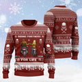 Personalized Motorcycle Couple AOP Sweater - Gift Idea For Couple/Motorbike Lovers - Riding Partners For Life