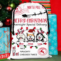 Personalized Dog Santa Sack - Gift Idea For Christmas/Dog Lovers - Up to 3 Dogs - Overnight Special Delivery