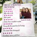Personalized Best Friend Quilt/Fleece Throw Blanket - Upload Photo - Gift Idea For Besties - Best Friend Review