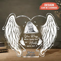 Personalized Baby Angel Wings Acrylic Plaque - Upload Photo - Memorial Gift Idea For Christmas/Family Member - Your Wings Were Ready But Our Hearts Were Not