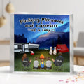 Personalized Camping Acrylic Plaque - Couple/Parents With Up to 3 Kids And 3 Pets - Gift Idea For Camping Lover - Making Memories One Campsite At A Time