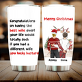 Personalized Christmas Couple Tumbler - Christmas Gift Idea For Couple - Congrats On Having The Best Wife Ever