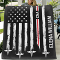 Personalized US Healthcare Worker Fleece Throw Blanket & Quilt - Gift Idea To CNA