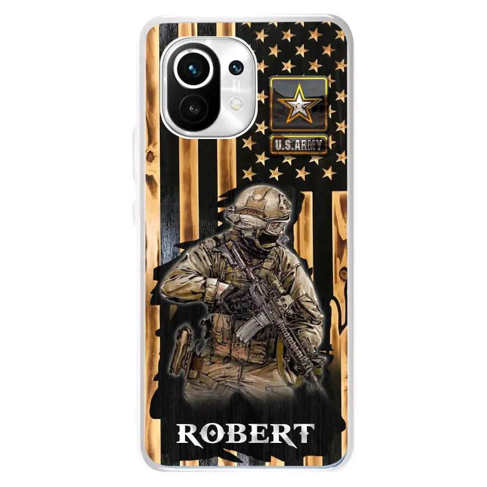 Custom Personalized Veteran US Flag Phone Case - Gift Idea For Veteran/ Soldier - Case For Xiaomi/ Oppo/ Huawei