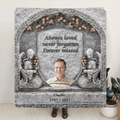 Personalized Memorial Photo Fleece Throw Blanket & Quilt - Memorial Gift Idea for Family -  Always Loved Never Forgotten Forever Missed
