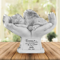Personalized Dog Pet Grave Markers Memorial Angel Statue Acrylic Plaque - Memorial Gift Idea For Dog Lover - The Moment Your Heart Stopped Mine Changed Forever