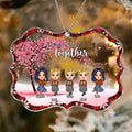 Personalized Besties Rectangle Acrylic Ornament - Gift Idea For Best Friends/Sisters - Up to 5 Girls - Always Better Together